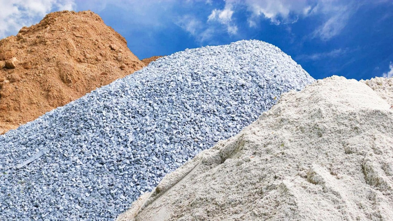 Aggregates and sand